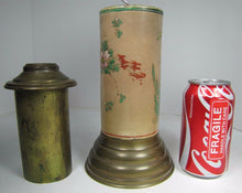 Load image into Gallery viewer, Hollings &amp; Co Boston Antique 19c Porcelain Brass Exquisite Hand Painted Oil Lamp
