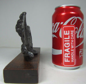 Antique Lion Decorative Art Cast Metal Wooden Base Doorstop Statue d1835
