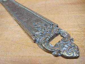 Old Brass DOOR PUSH Decorative Arts Detailed Architectural Hardware Element