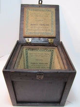 Load image into Gallery viewer, PUBLIC COAL Co PHILA Pa Old Advertising CIGAR HUMIDOR Wooden Box CELOTEX
