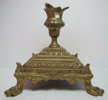 Load image into Gallery viewer, VICTORIAN CANDLESTICK Claw Foot Brass Bronze Gold Decorative Arts Candle Holder
