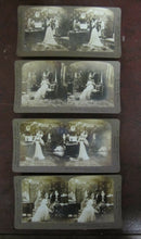 Load image into Gallery viewer, Antique RISQUE Stereoscope Cards 1901 Griffith &amp; Griffith Philadelphia 14 cards
