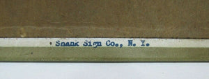 DR NAYLOR VETERINARY PRODUCTS Old Advertising Sign Tin Bevel Edge SHANK Co NY