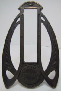 HELMS INSURANCE READING Pa Antique Advertising Frame Cast Iron 1900s toc