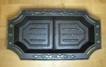 Load image into Gallery viewer, C BLAKE BOSTON MASS Antique Cast Iron Decorative Arts Large Tray Gold Black
