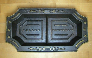 C BLAKE BOSTON MASS Antique Cast Iron Decorative Arts Large Tray Gold Black