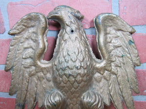 Antique Cast Iron EAGLE Wall Mount Decorative Art Plaque Universal Co Pat Pend