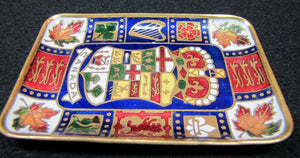 CANADA Old Souvenir Decorative Arts Tray Bronze Enamel Ornate Details RD 1903
