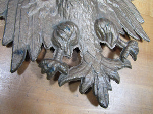 Antique Cast Iron EAGLE Wall Mount Decorative Art Plaque Universal Co Pat Pend