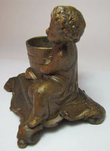 Load image into Gallery viewer, Antique Match Holder Turn of Century Child Bucket Small Animals Vesta Safe
