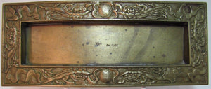 CHINESE FOO DOGS Old Brass Tray Card Tip Pen Pencil Tirnket Ornate Asian China