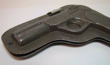 Load image into Gallery viewer, Old Chocolate Mold figural tin metal rare old hard to find candy making two part
