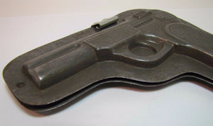 Old Chocolate Mold figural tin metal rare old hard to find candy making two part