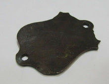 Load image into Gallery viewer, PJ DINN &amp; Co WIRE &amp; IRON FENCES BOSTON MASS Antique Bronze Brass Nameplate Sign
