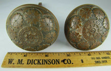 Load image into Gallery viewer, Antique Bronze Door Knobs Ornate Flowers Leaves Architectural Hardware Elements
