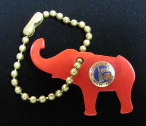 1940 NEW YORK WORLDS FAIR REPUBLICAN Political Party ELEPHANT Keychain NYWF