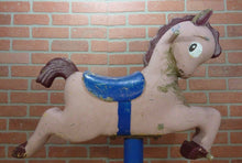 Load image into Gallery viewer, Old PONY CARNIVAL AMUSEMENT PARK RIDE Childs Fixed Roundabout Ride-On Numbered
