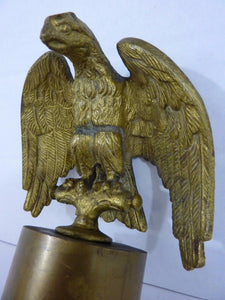 Antique Brass Gilt Perched Eagle Decorative Art Paperweight Finial Old Hardware