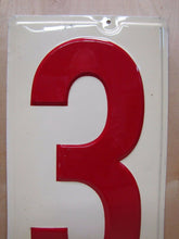 Load image into Gallery viewer, Gas Station Price # 3 Sign original vintage embossed large metal number three gp
