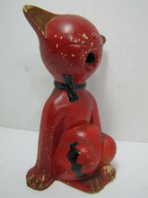Load image into Gallery viewer, Vtg Mid Century Cat Incense Burner detailed kitty big belly mouth Retro Japan
