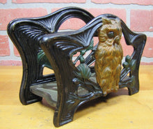 Load image into Gallery viewer, OWL JUDD Co Antique Letter Holder Rack Cast Iron Old Multi Color Painted Finish
