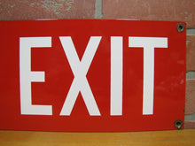 Load image into Gallery viewer, TO EXIT Old Porcelain Sign Subway RR Industrial Shop Safety Advertising
