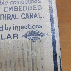 DR SANGERS Capsules GONORRHOEA GLEET STD Old Sign Quack Medicine Parchen Helena