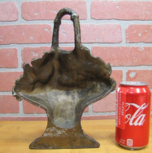 Load image into Gallery viewer, FRUIT BASKET ALBANY FOUNDRY Antique Cast Iron Doorstop Decorative Art Statue
