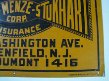 Load image into Gallery viewer, LAMPA MENZE STUKHART BERGENFIELD NJ Old Real Estate Insurance Sign Brown&amp;Bigelow
