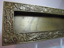 Load image into Gallery viewer, CHINESE FOO DOGS Old Brass Tray Card Tip Pen Pencil Tirnket Ornate Asian China
