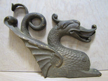 Load image into Gallery viewer, Antique Dragon Serpent Monster Brass Decorative Art Ornate Hardware Element
