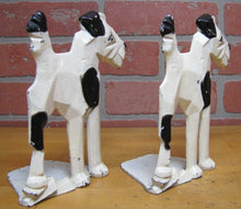 Load image into Gallery viewer, SPENCER FOUNDRY Art Deco Stylized Decorative Arts Dog Bookends Geometric Cubist
