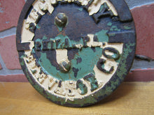 Load image into Gallery viewer, SECURITY ELEVATOR PHILA PA Old Cast Iron Plaque Sign Architectural Hardware Ad
