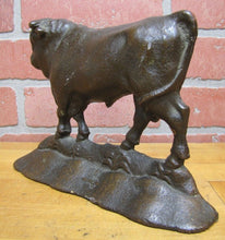 Load image into Gallery viewer, BULL BISON BUFFALO Old Doorstop Bronze Brass Decorative Arts Figural Door Stop
