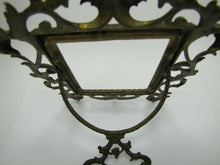 Load image into Gallery viewer, Antique 1890s Art Nouveau Decorative Arts Brass Frame Scrollwork Flowers Easel
