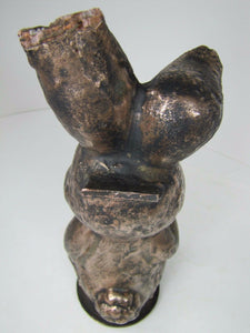 BUNNY RABBIT Old Cast Metal TOY MOLD Industrial Factory Easter Display Art