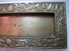 Load image into Gallery viewer, CHINESE FOO DOGS Old Brass Tray Card Tip Pen Pencil Tirnket Ornate Asian China
