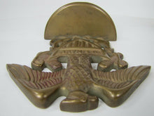 Load image into Gallery viewer, Old Brass US NAVY Spread Winged Eagle Shield Anchors Figural Doorstop Bookend
