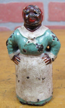 Load image into Gallery viewer, Antique Cook Wearing Apron Cast Iron Small Decorative Art Figural Paperweight
