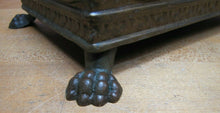 Load image into Gallery viewer, Old Copper Brass Bronze Small Planter Box Claw Foot Leaves Design
