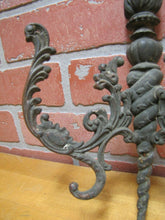 Load image into Gallery viewer, Antique 19c Bronze Flame Finial Ornate Hanger Hooks Decorative Arts Hardware A
