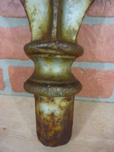 Antique Large Cast Iron Architectural Hardware Element Finial Decorative Art flt