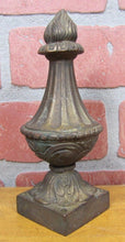 Load image into Gallery viewer, Antique Brass Flame Finial Ornate Original Old Architectural Hardware Element
