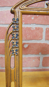 Antique Art Nouveau Flower Frame picture mirror artwork cast iron Decorative Art