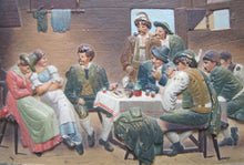 Load image into Gallery viewer, B&amp;H BRADLEY HUBBARD Antique TAVERN PUB Scene Hand Painted Decorative Arts Plaque
