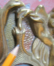 Load image into Gallery viewer, Antique Brass Cherubs Plaque Hardware Center Open Pool Cue Ball Return Peep Hole
