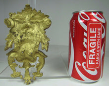 Load image into Gallery viewer, 19c Devil Evil Scarey Face Figural Brass &amp; Gilt Decorative Art Hardware Element
