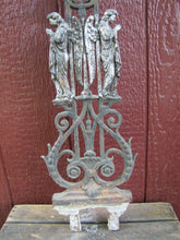 Load image into Gallery viewer, Antique Cast Iron Cross Crucifix Marker Architectural Decorative Art Mary Angels
