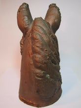 Load image into Gallery viewer, Vintage Cast Metal Horse Head Mold large ornate carousel toy industrial artwork
