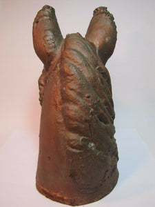 Vintage Cast Metal Horse Head Mold large ornate carousel toy industrial artwork